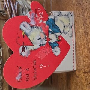 Hallmark Vintage Valentine Card with Bear and Hearts